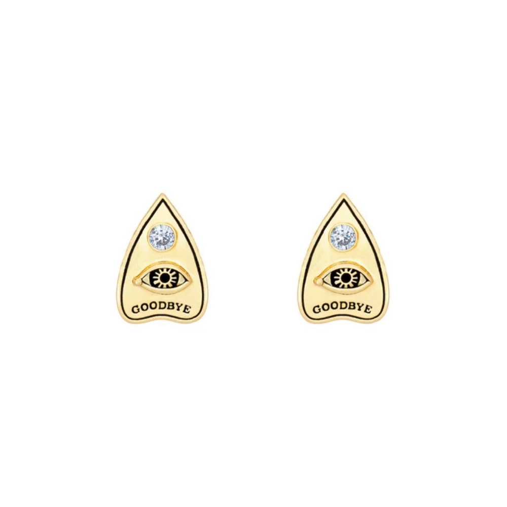 Brand New in Box Little Rooms 18k gp Spirit Board Studs 🔮